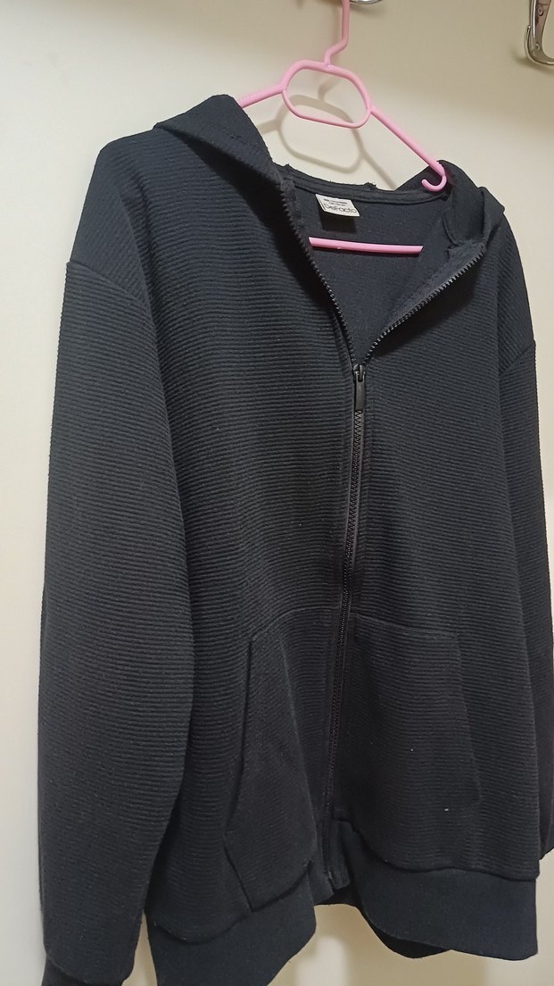 Siyah Fermuarlı Rahat Erkek cocuk Ceket - Görsel 3