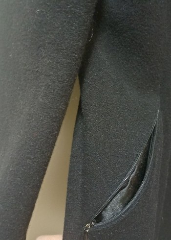 Siyah Düğmeli Midi Kadın Kaban - Görsel 4