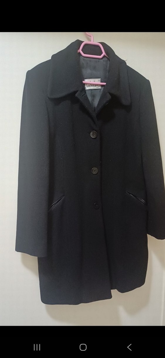 Siyah Düğmeli Midi Kadın Kaban - Görsel 3