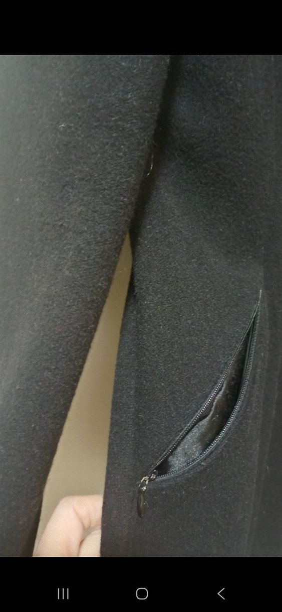 Siyah Düğmeli Midi Kadın Kaban - Görsel 4