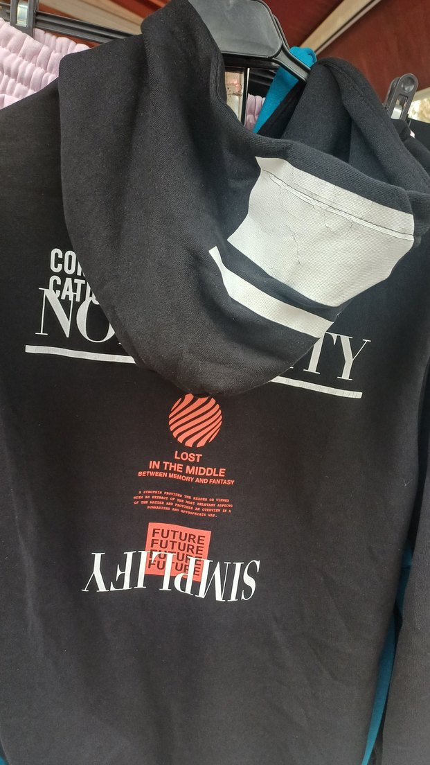 Kadın Baskılı Sweatshirt, Uzun Kollu, Pamuklu - Görsel 2