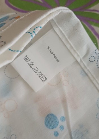 Beyaz Baskılı Çocuk Uyku Seti - Görsel 4