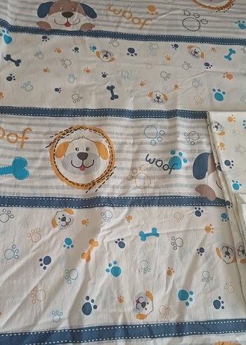 Beyaz Baskılı Çocuk Uyku Seti - Görsel 2