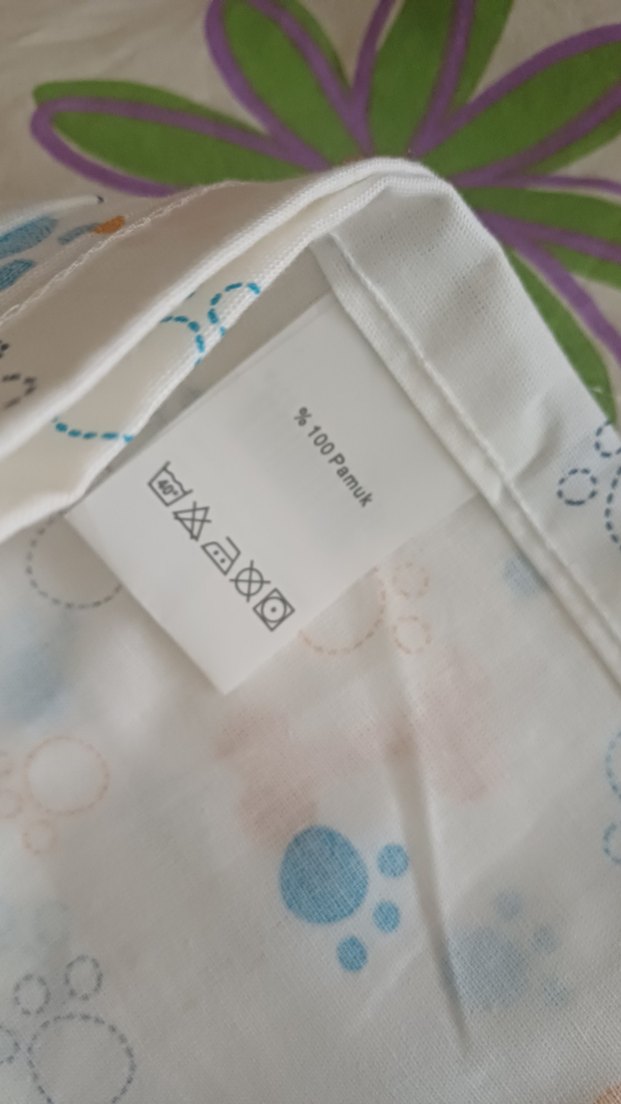 Beyaz Baskılı Çocuk Uyku Seti - Görsel 4