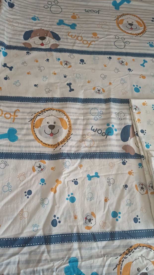 Beyaz Baskılı Çocuk Uyku Seti - Görsel 2