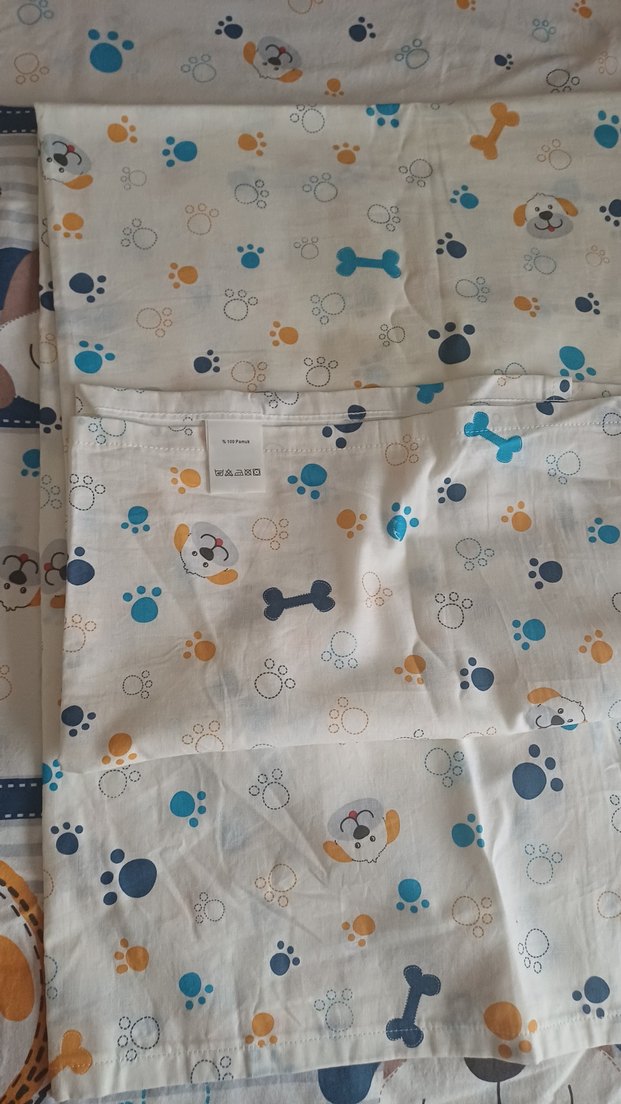 Beyaz Baskılı Çocuk Uyku Seti - Görsel 3