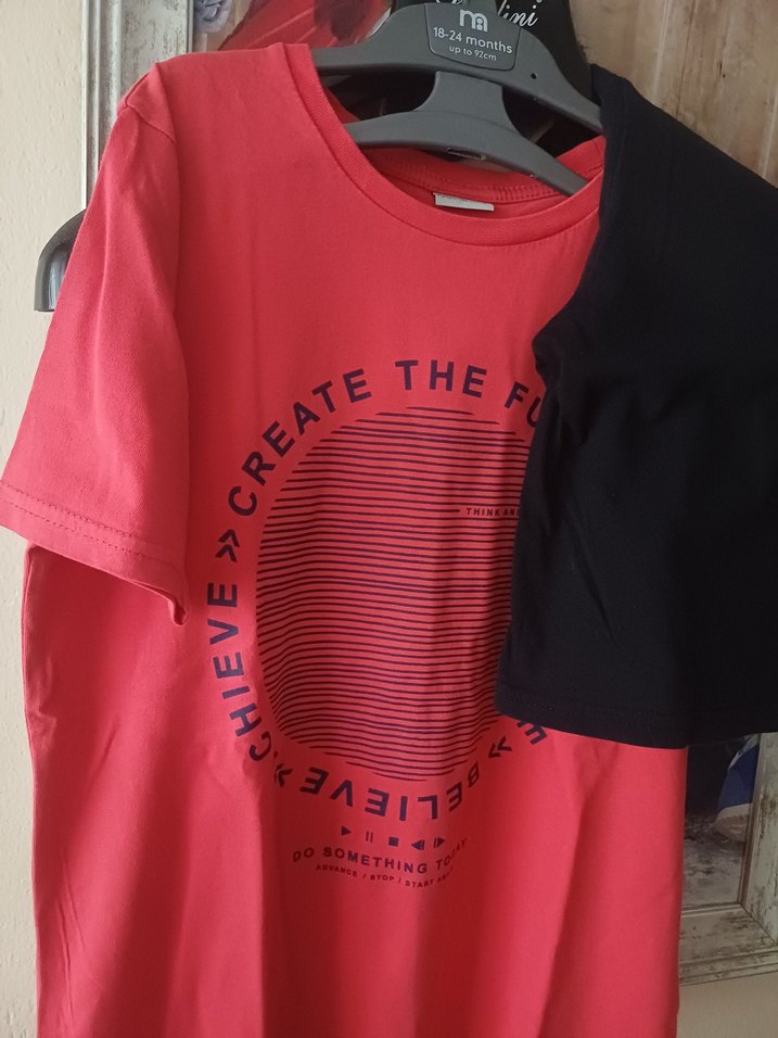 Kırmızı Baskılı Erkek Tişört ve sort takim - Görsel 2