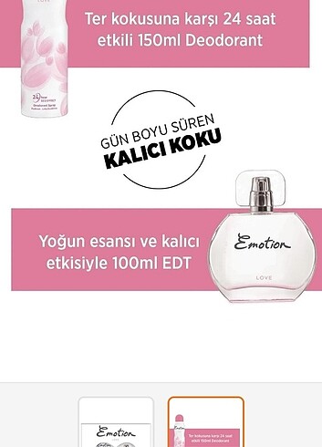 Diğer Emotion parfüm deodorant hediyeli