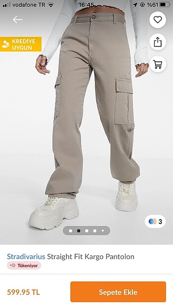 stradivarius kargo pantolon