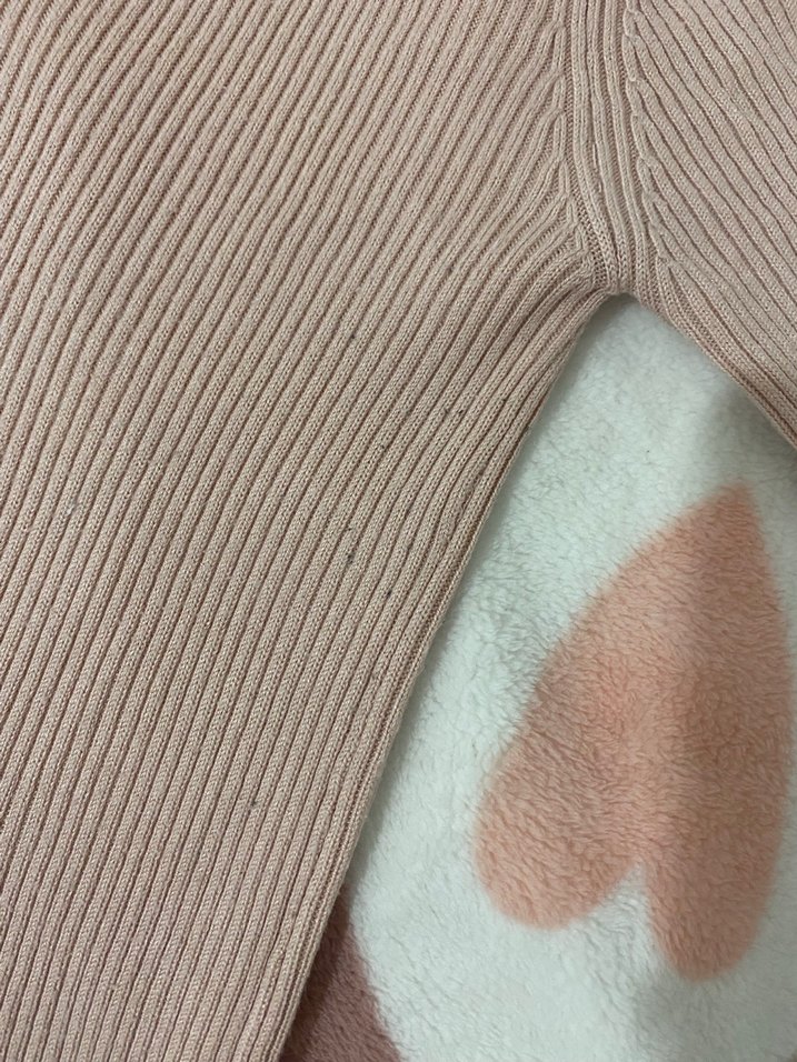 V Yaka Bej Triko Kadın Kazak - Görsel 2