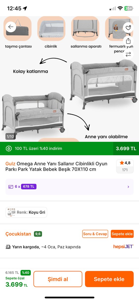 Gulz Omega Sallanır Oyun Parkı 70x110 cm - Görsel 3