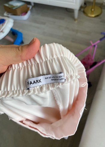xs Beden Beyaz Keten Midi Kadın Pantolon