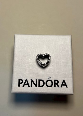 Orijinal Pandora Mavi Boncuklu ve Kalp Charm - Görsel 4