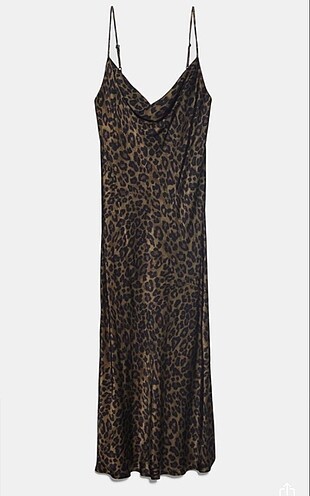 xs Beden haki Renk Zara Leopar viskoz elbise