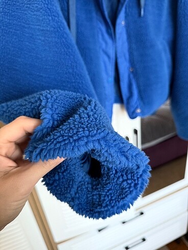 l Beden lacivert Renk Peluş ceket