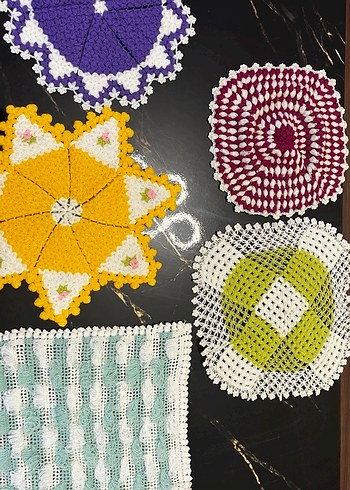 Renkli Örgü Banyo Süngeri Seti - Görsel 8