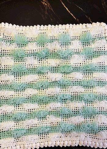 Renkli Örgü Banyo Süngeri Seti - Görsel 7