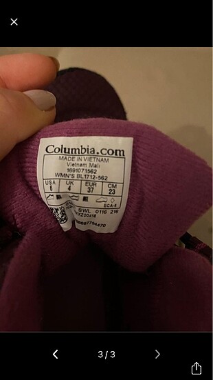 37 Beden Columbia ayakkabı