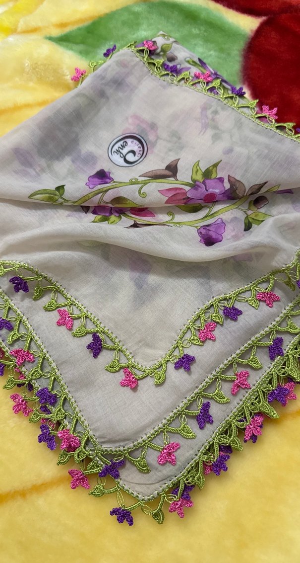 Tığ oyası tülbent - Görsel 2