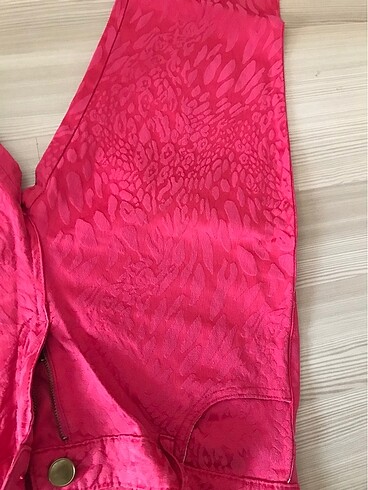 Tiffany&Co Tifany 40 beden kendinden leopar desenli şık pantolon