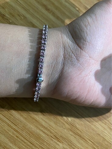 Beden pembe Renk Swarovski Matrix Tennis Bracelet