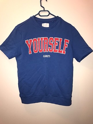 Bershka Kalın Mavi T-shirt