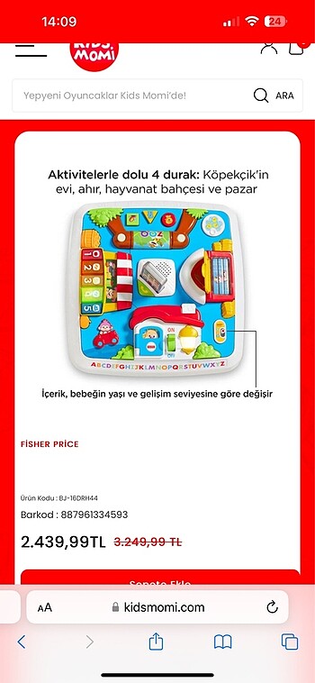  Beden Fisher price etkinlik masadı