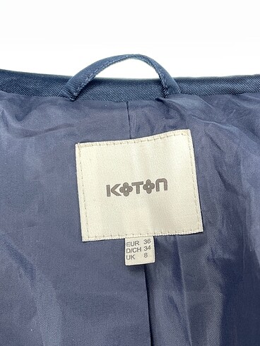 36 Beden lacivert Renk Koton Trenchcoat %70 İndirimli.