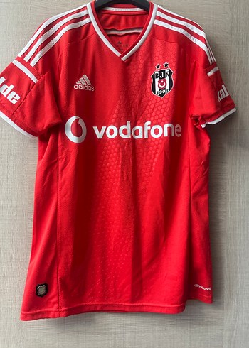 Adidas Kırmızı V-Yaka Kısa Kollu Forma