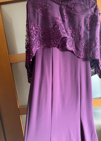mor uzun abiye özel günler için - Görsel 3