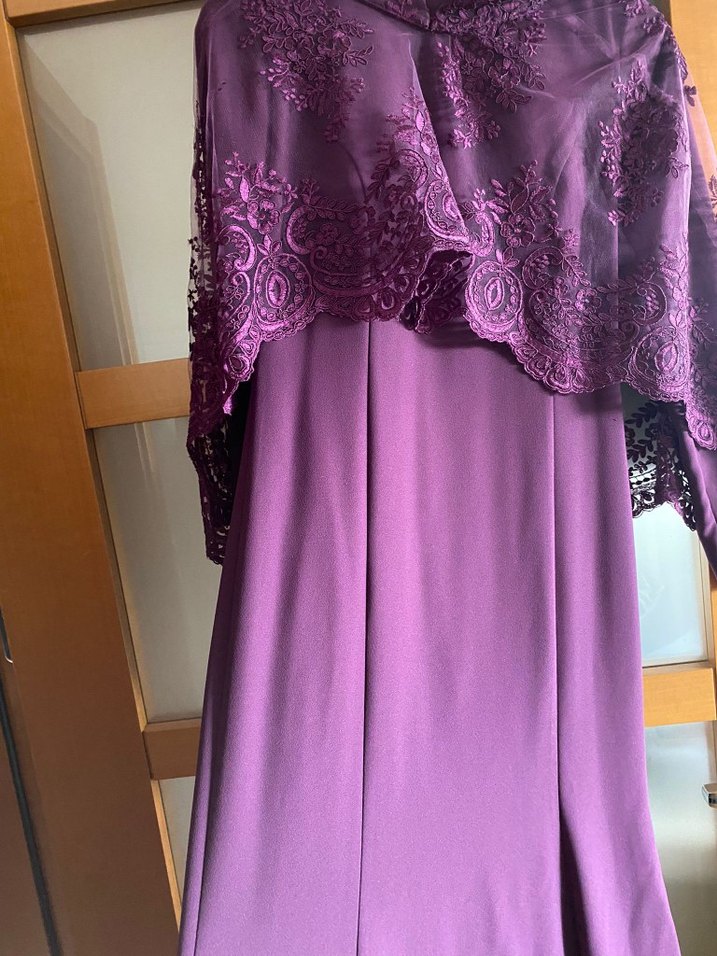 mor uzun abiye özel günler için - Görsel 3