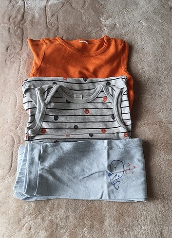 Çıt citli uzun kollu badi 2 adet 2 adet pijama hepsi