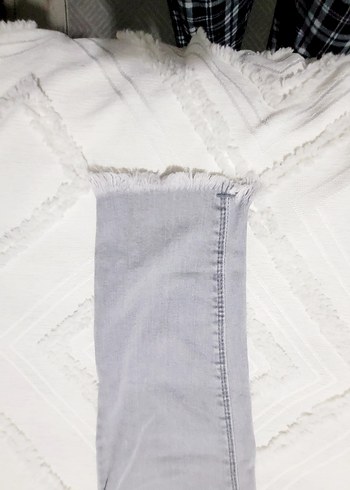 30 Beden Gri Midi Kadın Denim Pantolon