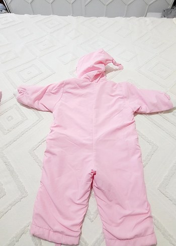 Kapüşonlu ve Fermuarlı Pembe Bebek astronot tulum - Görsel 6
