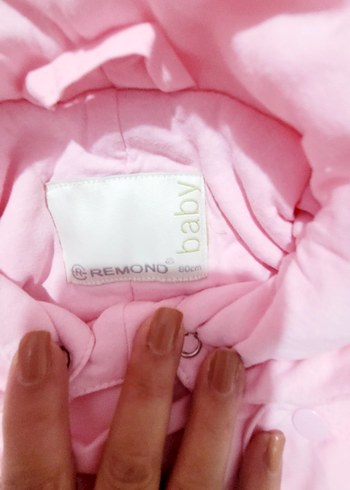 Kapüşonlu ve Fermuarlı Pembe Bebek astronot tulum - Görsel 5