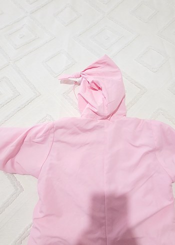 Kapüşonlu ve Fermuarlı Pembe Bebek astronot tulum - Görsel 7