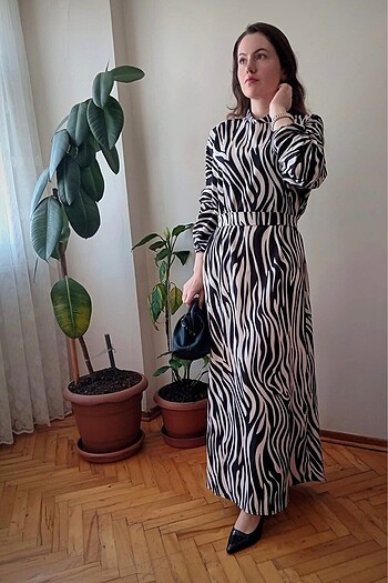 diğer Beden çeşitli Renk Zebra elbise