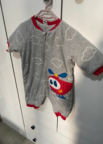 Gri Fermuarlı Bebek Tulum - Görsel 5