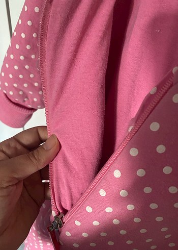 Pembe Puantiyeli Bebek Tulumu - Görsel 5