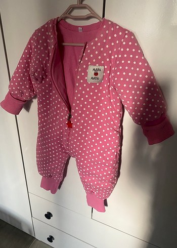 Pembe Puantiyeli Bebek Tulumu - Görsel 2