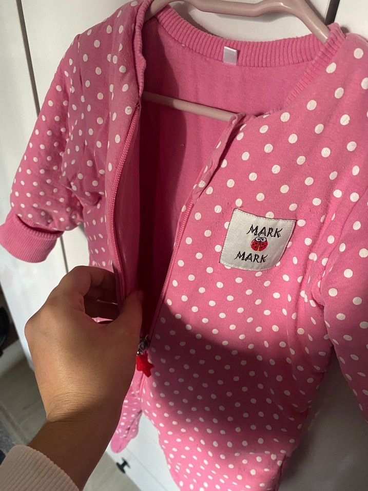 Pembe Puantiyeli Bebek Tulumu - Görsel 4