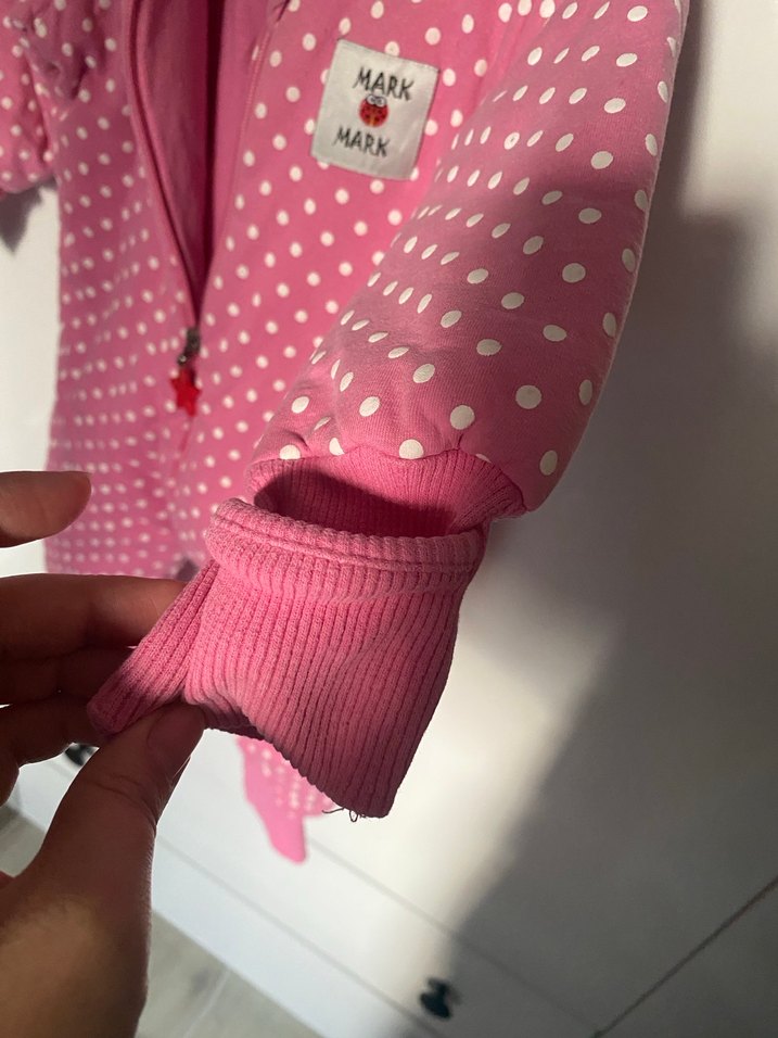 Pembe Puantiyeli Bebek Tulumu - Görsel 3