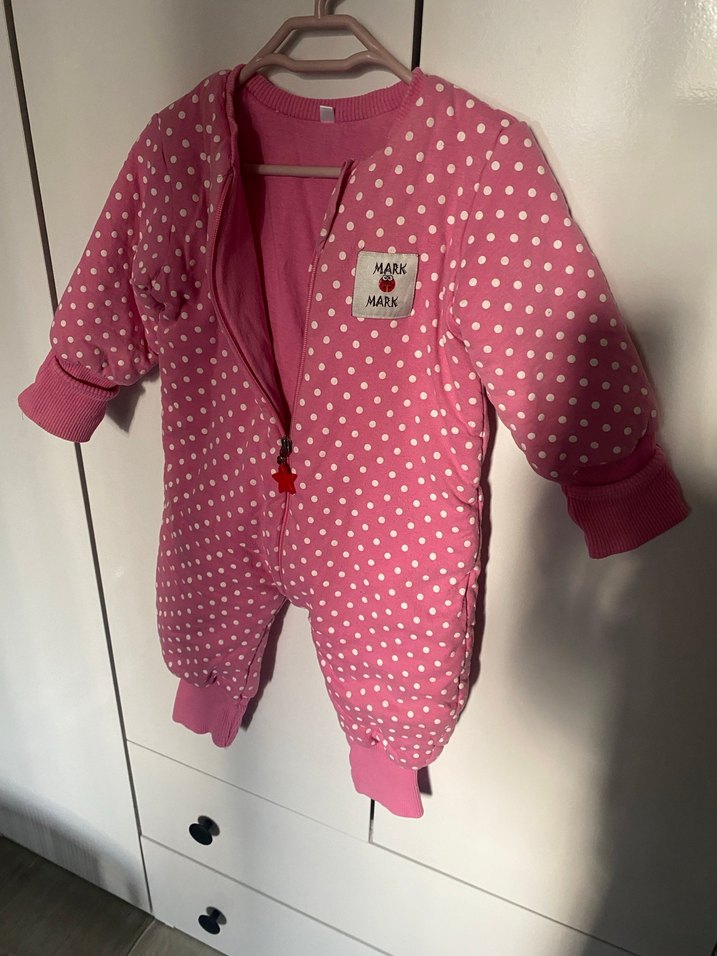 Pembe Puantiyeli Bebek Tulumu - Görsel 2