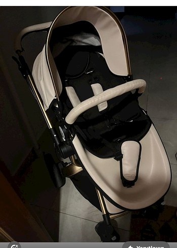 Beyaz Bebek Arabası, Hafif ve Şık Tasarım - Görsel 3