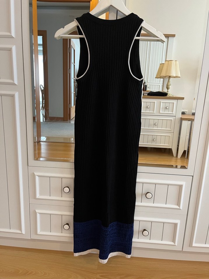 Siyah Pliseli Uzun Triko Elbise - Görsel 2