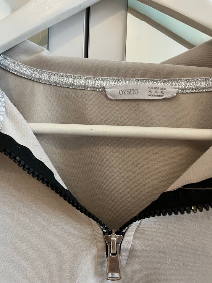 Bej Yarım Fermuarlı Kadın Sweatshirt - Görsel 3