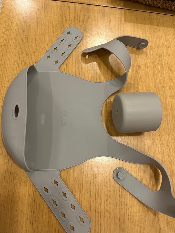 Gri Baskılı Bebek Önlüğü - Görsel 2