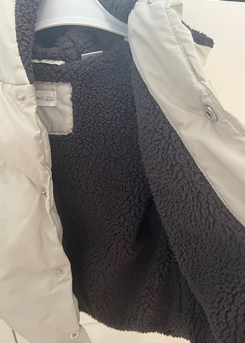 Düğmeli Bej Midi bebek mont - Görsel 2