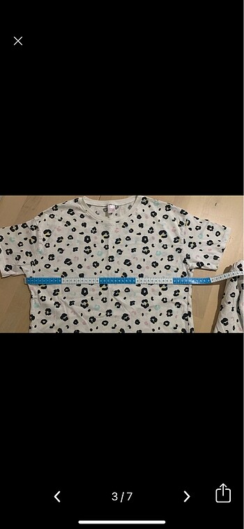 11-12 Yaş Beden Şortlu pijama takımı