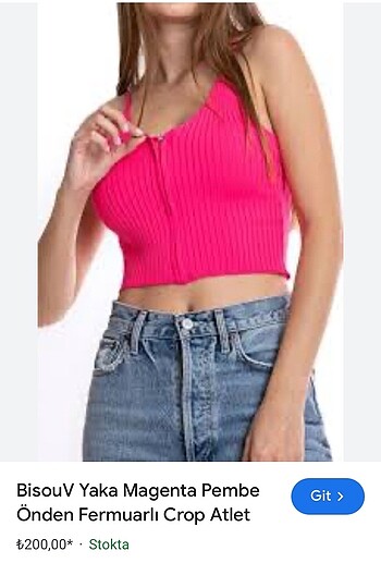 Crop bluz fuşya pembe